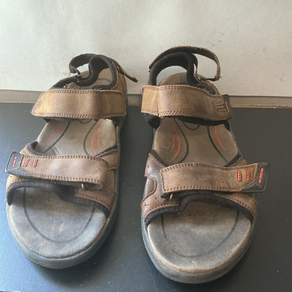 Orthofeet Cambria 562 Mens Sandals Brown Leather Size 11.5 D Medium
